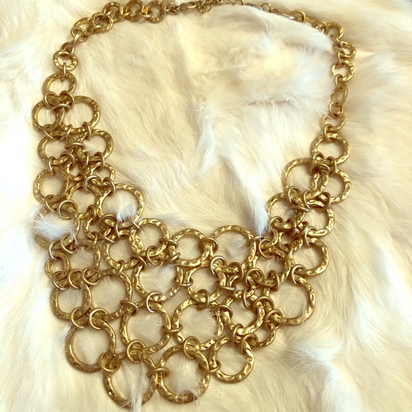 Lia Sophia Jewelry - Gold tone Bib necklace